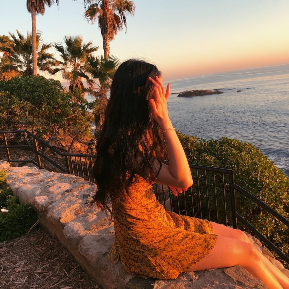 Urban outfitters yellow floral dress